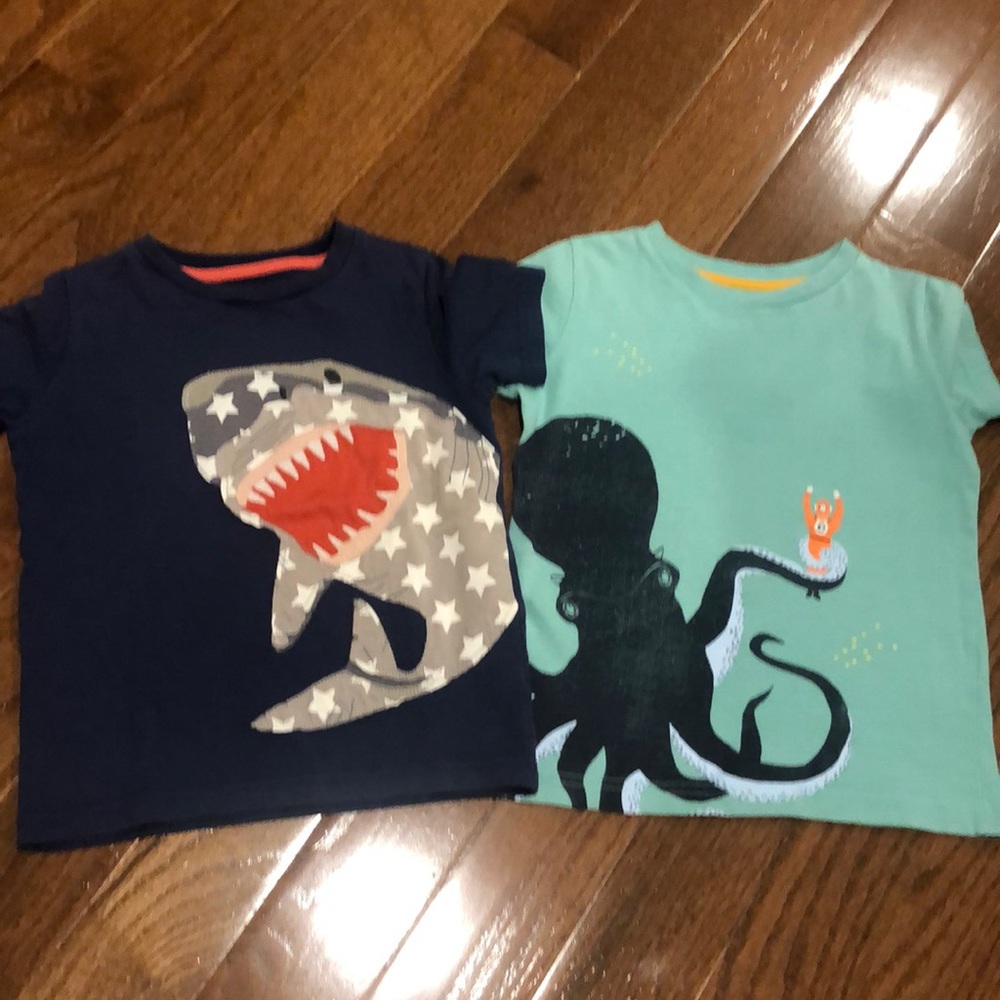 Mini Boden boys size 2-3 years two tshirts